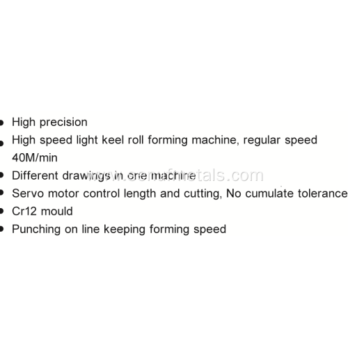 automatic high speed light keel roll forming machine